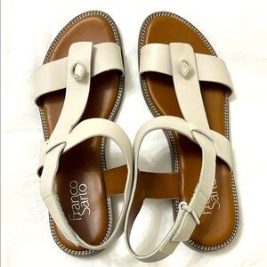 Franco Sarto GLENNI white leather sandal